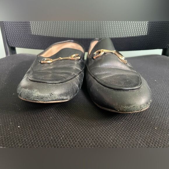 Coach Haley Leather Horsebit Loafer Black Gold Tone SZ 7.5 - Picture 2 of 9